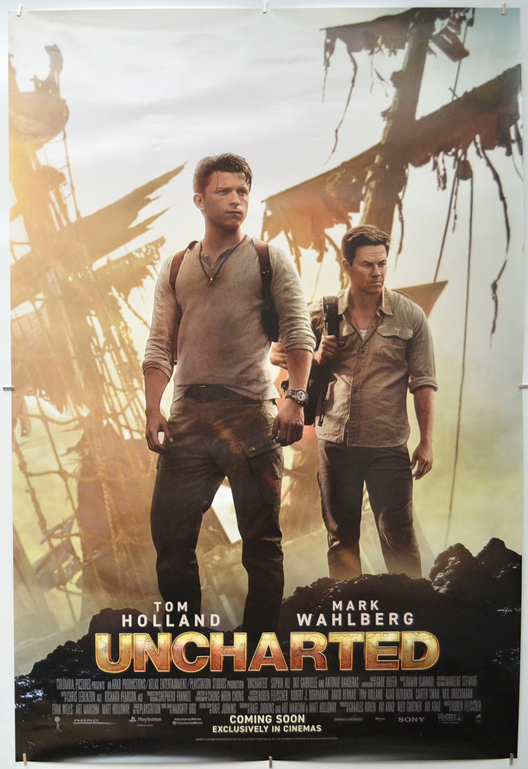 Uncharted (Teaser / Advance Version) Original One Sheet Poster - Film Poster - Movie Poster