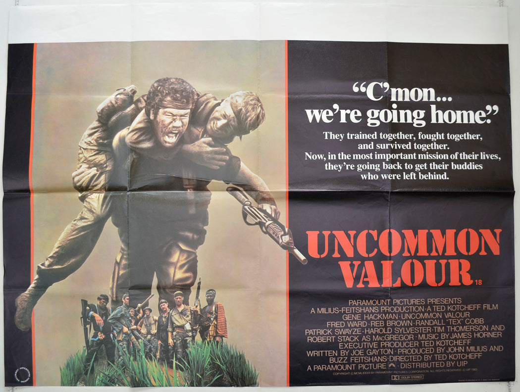 Uncommon Valour Original Quad Poster - Film Poster - Movie Poster  