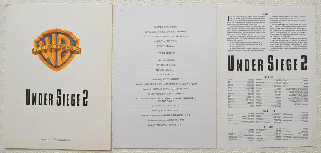 UNDER SIEGE 2 Original Cinema Press Kit 