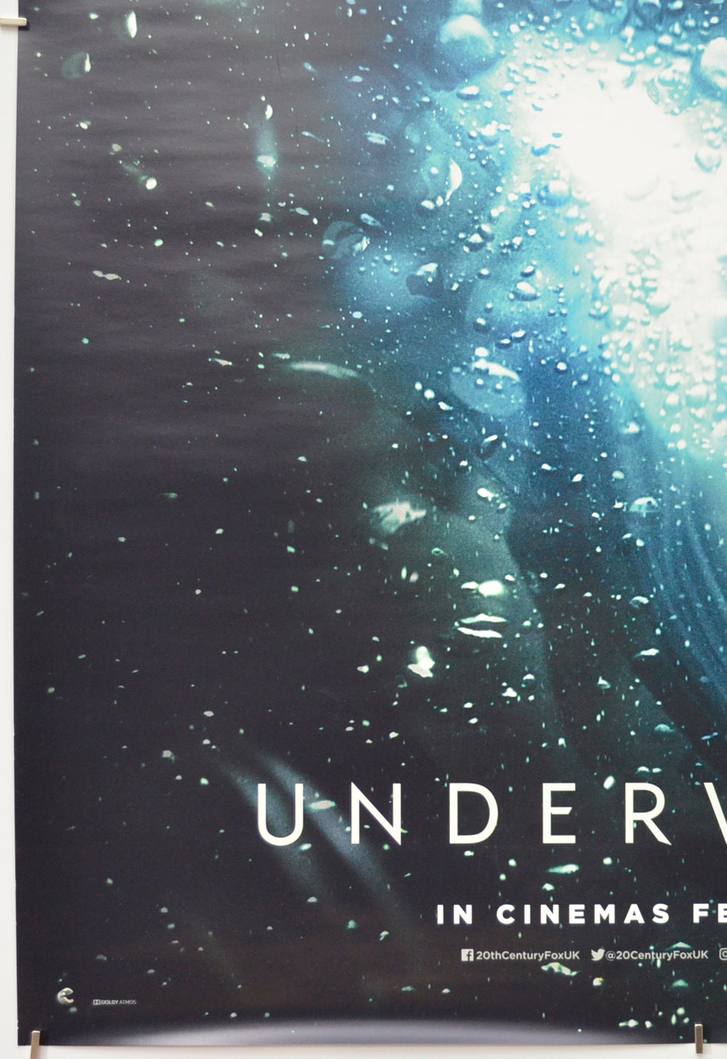 UNDERWATER (Bottom Left) Cinema One Sheet Movie Poster 