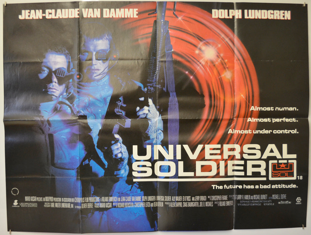 Universal Soldier  Original Quad Poster - Film Poster - Movie Poster