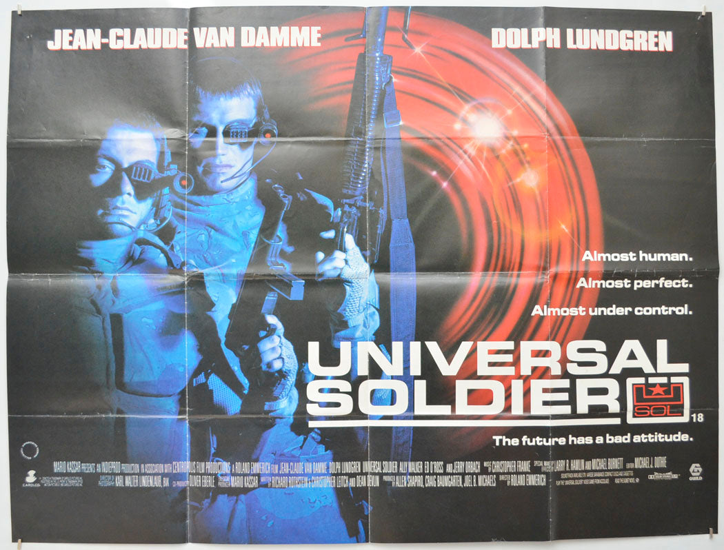 Universal Soldier Original Quad Poster - Film Poster - Movie Poster