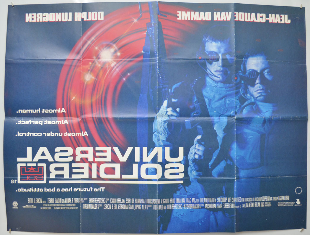 UNIVERSAL SOLDIER (Back) Cinema Quad Movie Poster 