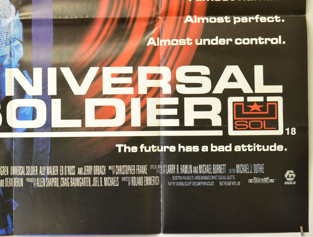 UNIVERSAL SOLDIER (Bottom Right) Cinema Quad Movie Poster 