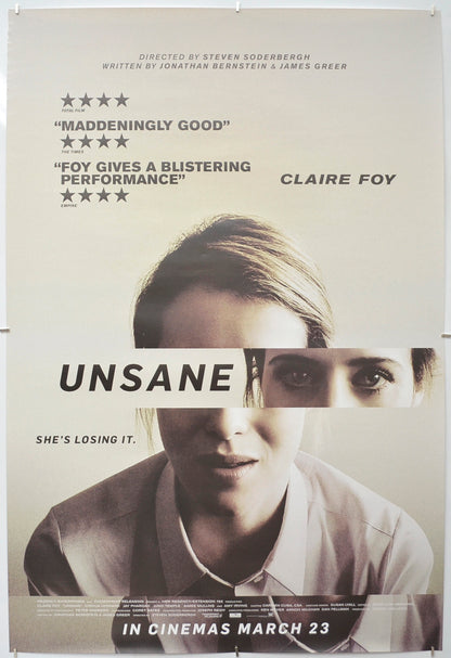 Unsane - Original One Sheet Poster - Film Poster - Movie Poster