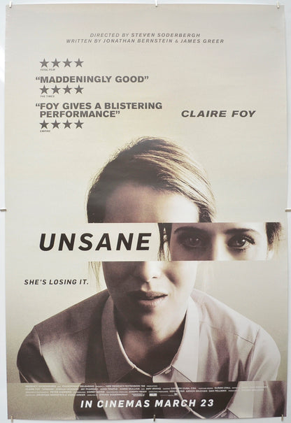 Unsane - Original One Sheet Poster - Film Poster - Movie Poster