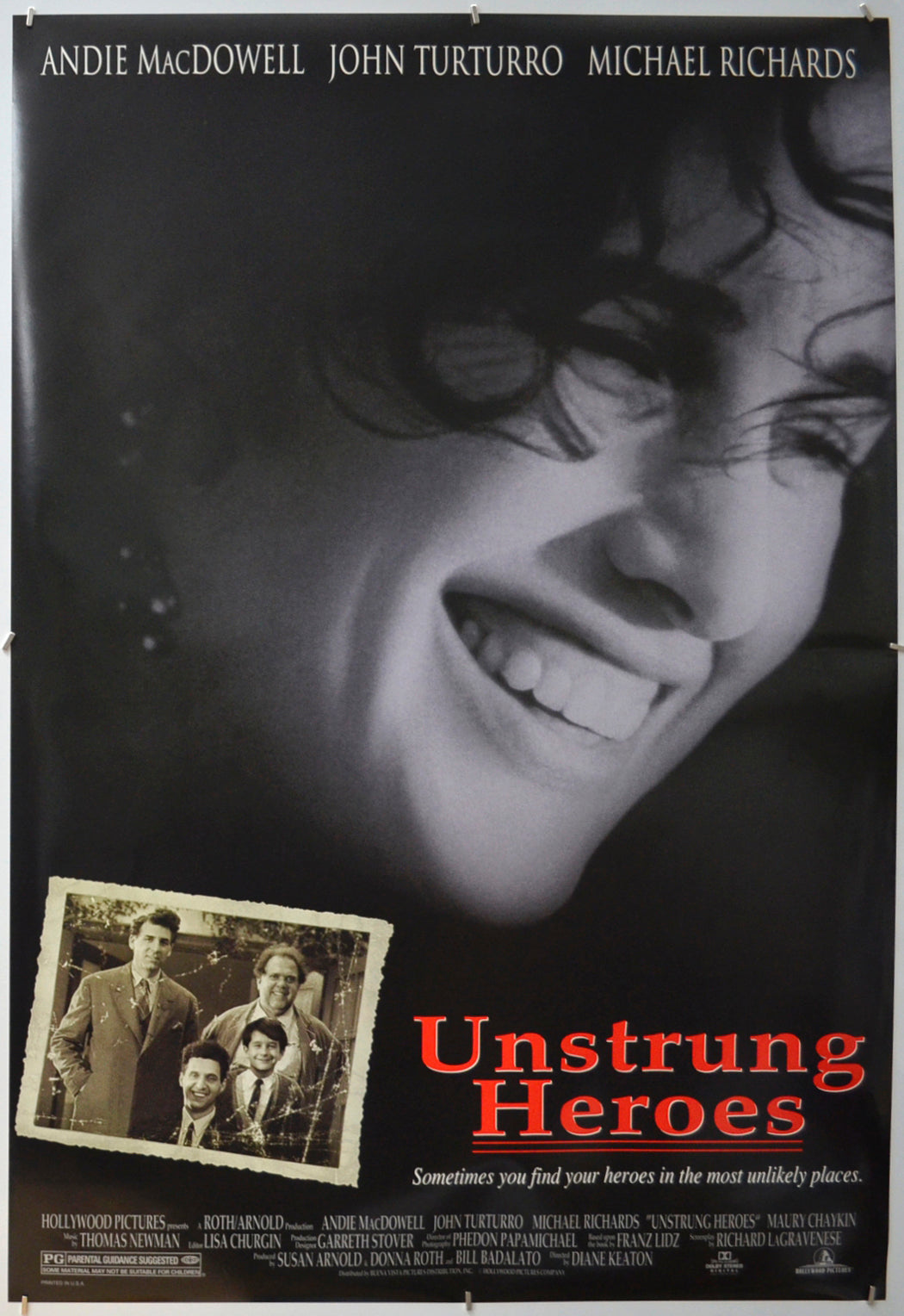 Unstrung Heroes Original One Sheet Poster - Film Poster - Movie Poster