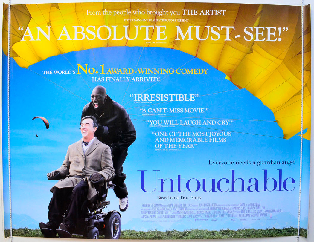 Untouchable  (a.k.a. Intouchables)   Original British Quad Poster - Film Poster - Movie Poster 