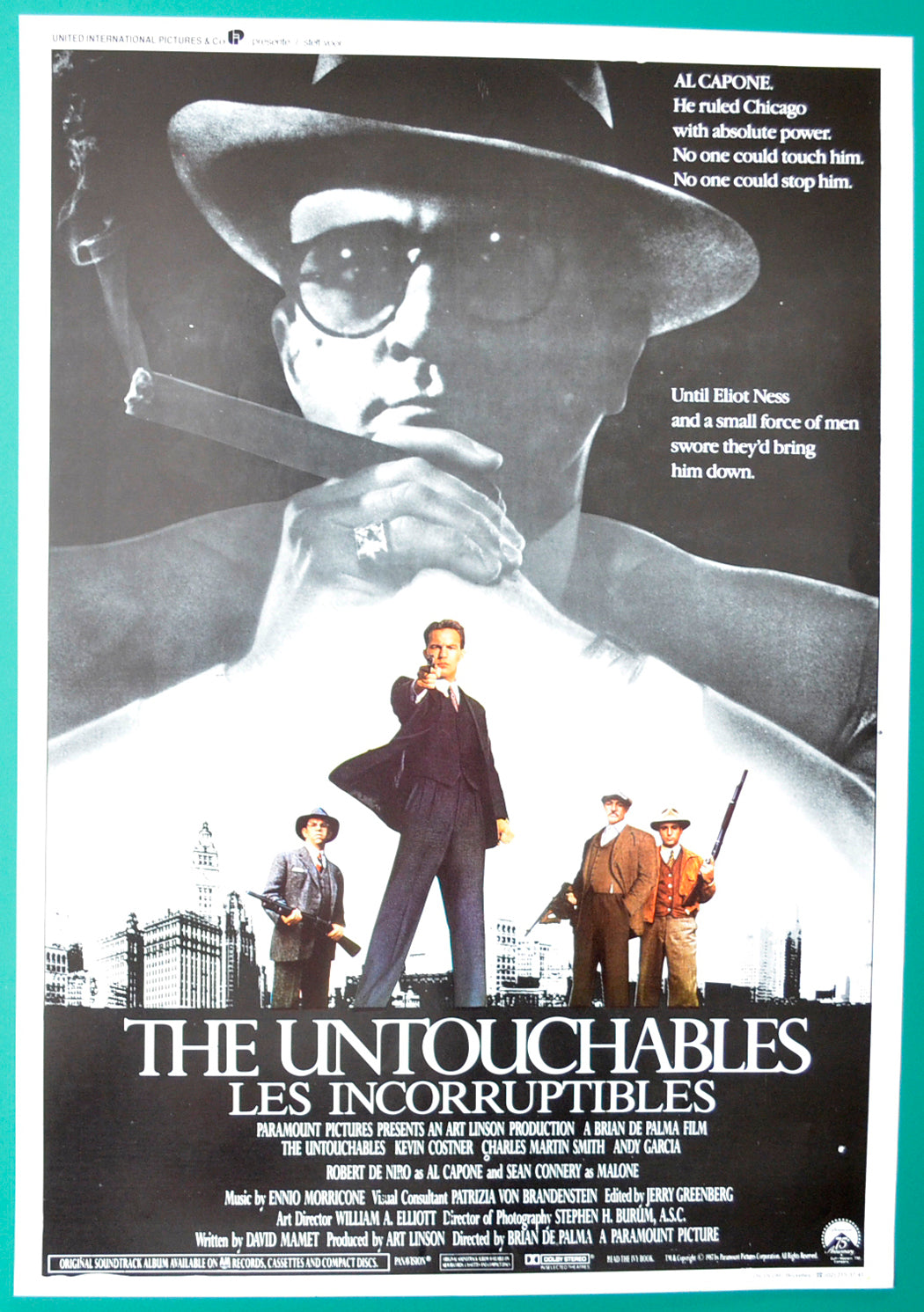 The Untouchables  Original Belgian Poster - Film Poster - Movie Poster