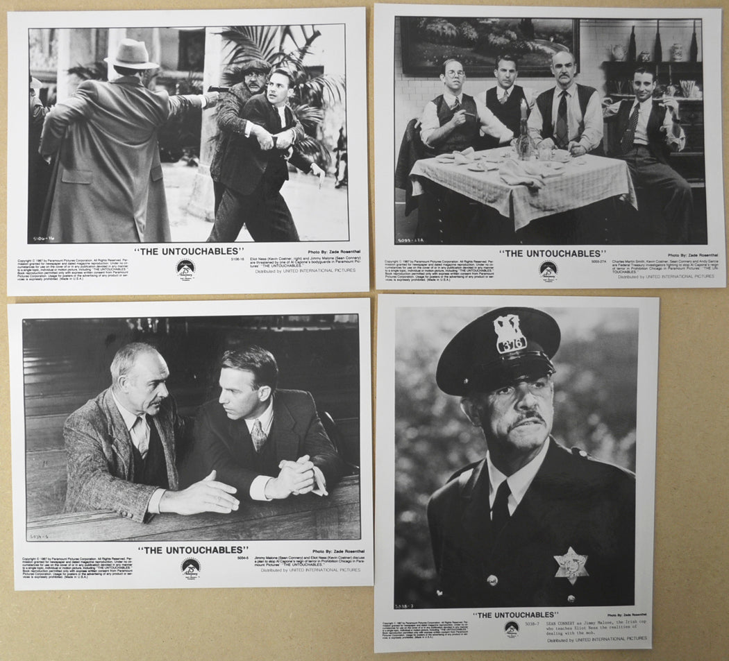 The Untouchables 4 Original Black and White Press Stills (Photographs) 