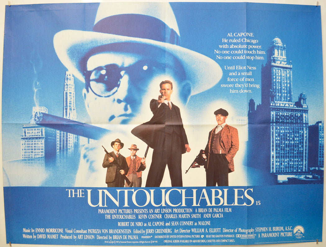 The Untouchables Original Quad Poster - Film Poster - Movie Poster