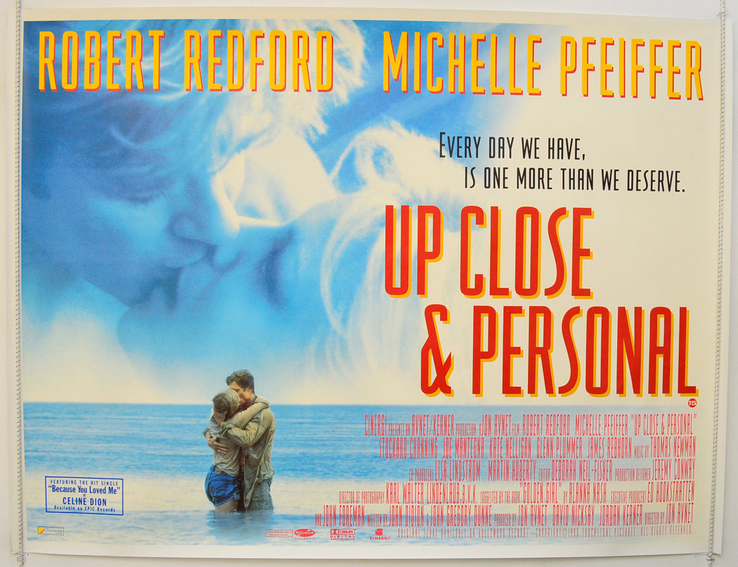 Up Close And Personal Original Quad Poster - Film Poster - Movie Poster  