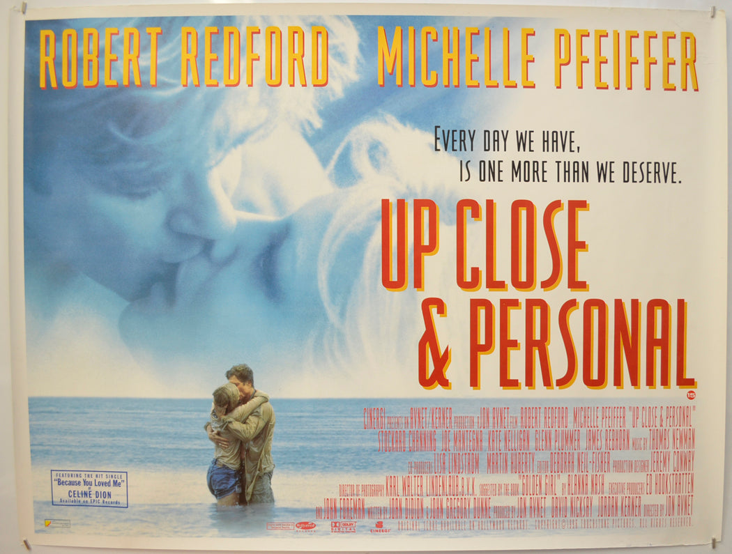 Up Close And Personal Original Quad Poster - Film Poster - Movie Poster