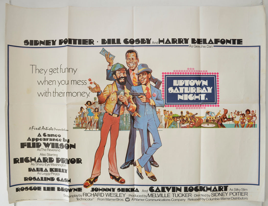 Uptown Saturday Night Original Quad Poster - Film Poster - Movie Poster  