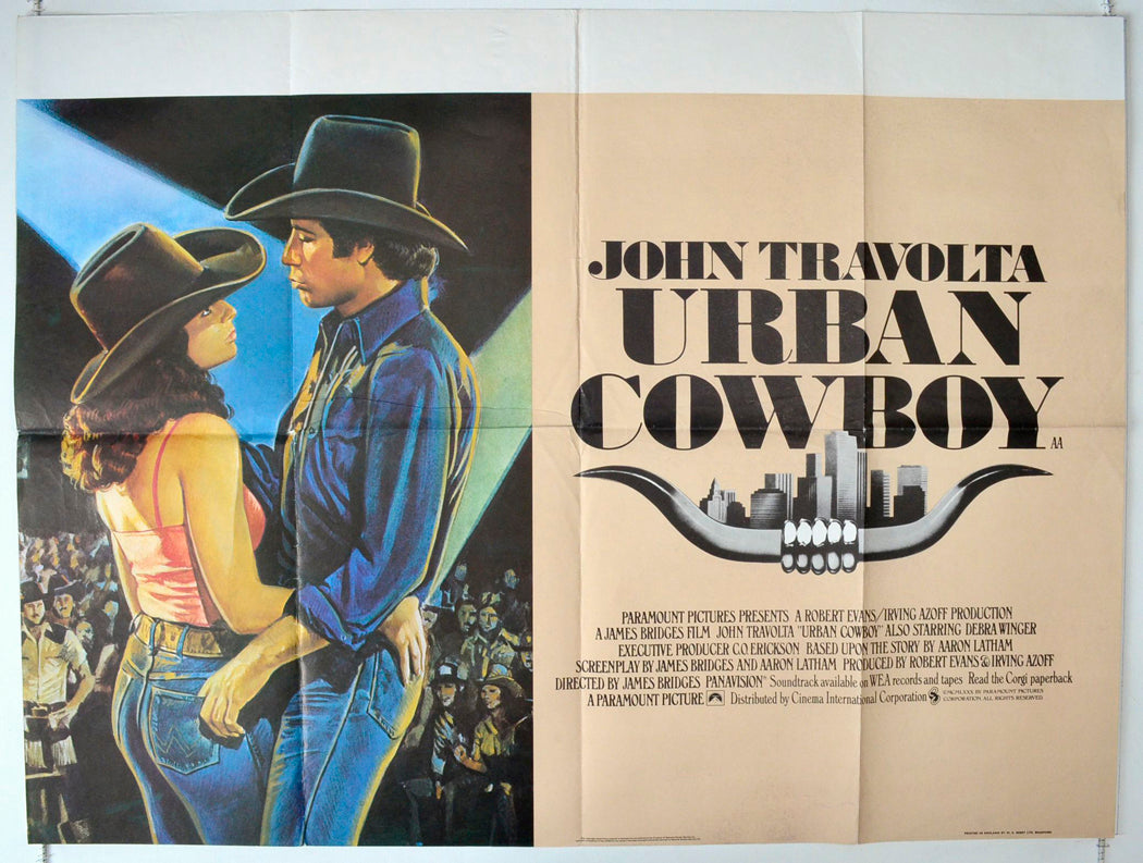 Urban Cowboy Original British Quad Poster - Movie Poster