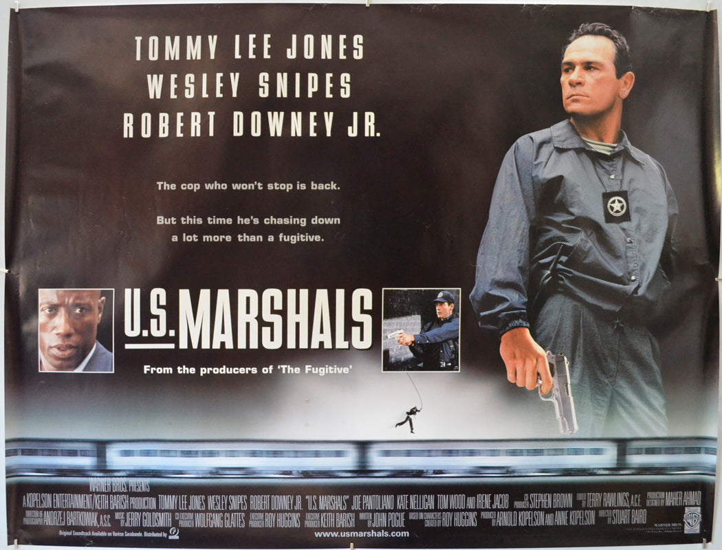 U.S. Marshals  Original Quad Movie Poster  