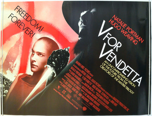 V For Vendetta Original British Quad Poster - Film Poster - Movie Poster 