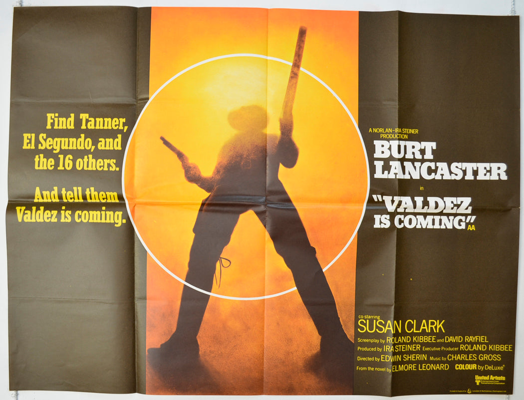 Valdez Is Coming   Original Quad Poster - Film Poster - Movie Poster 