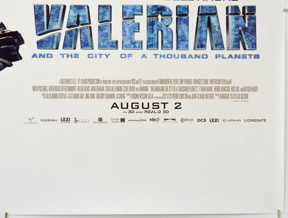 Valerian And The City Of A Thousand Planets (Bottom Right) Cinema Quad Movie Poster 