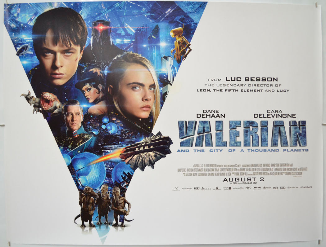 Valerian And The City Of A Thousand Planets Original Quad Poster - Film Poster - Movie Poster