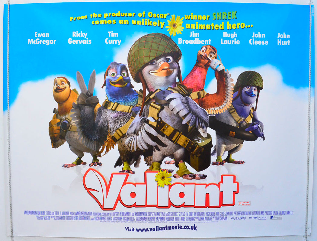 Valiant Original British Quad Poster - Film Poster - Movie Poster 