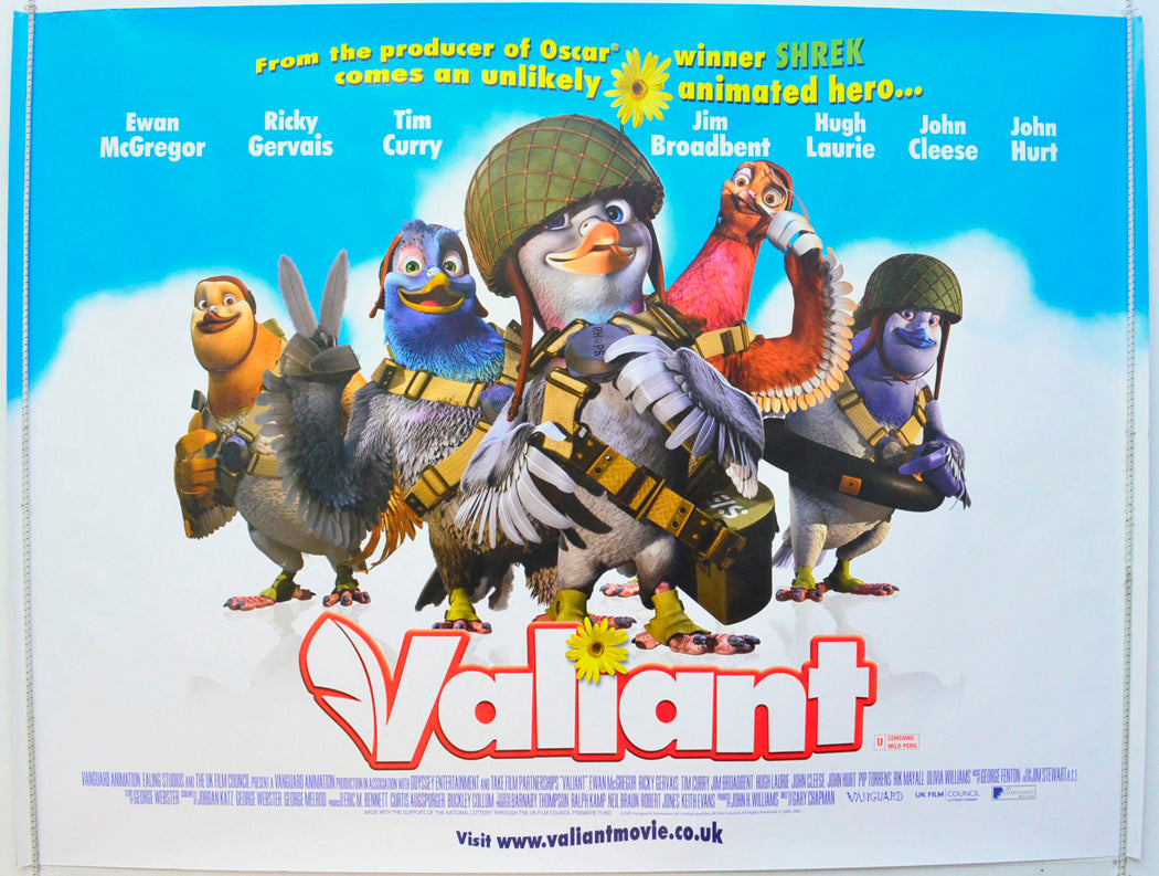 Valiant Original British Quad Poster - Film Poster - Movie Poster 