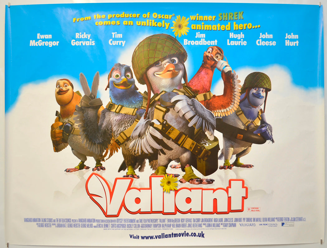 Valiant Original Quad Poster - Film Poster - Movie Poster - Cinema Poster