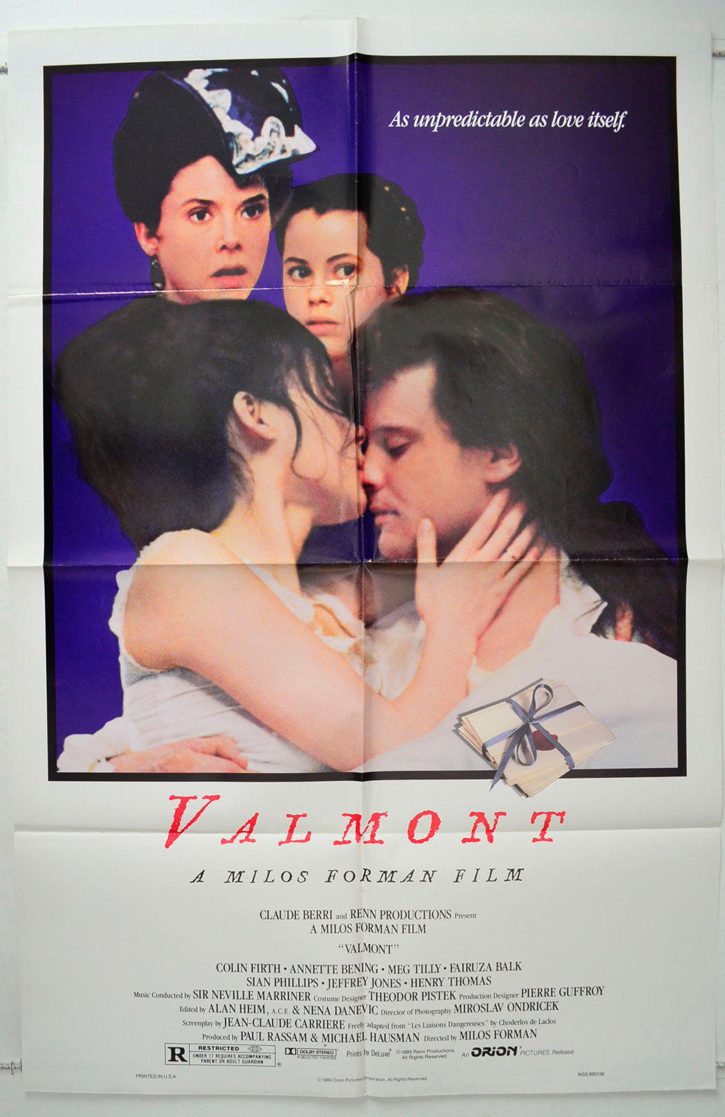 Valmont Original One Sheet Poster - Movie Poster