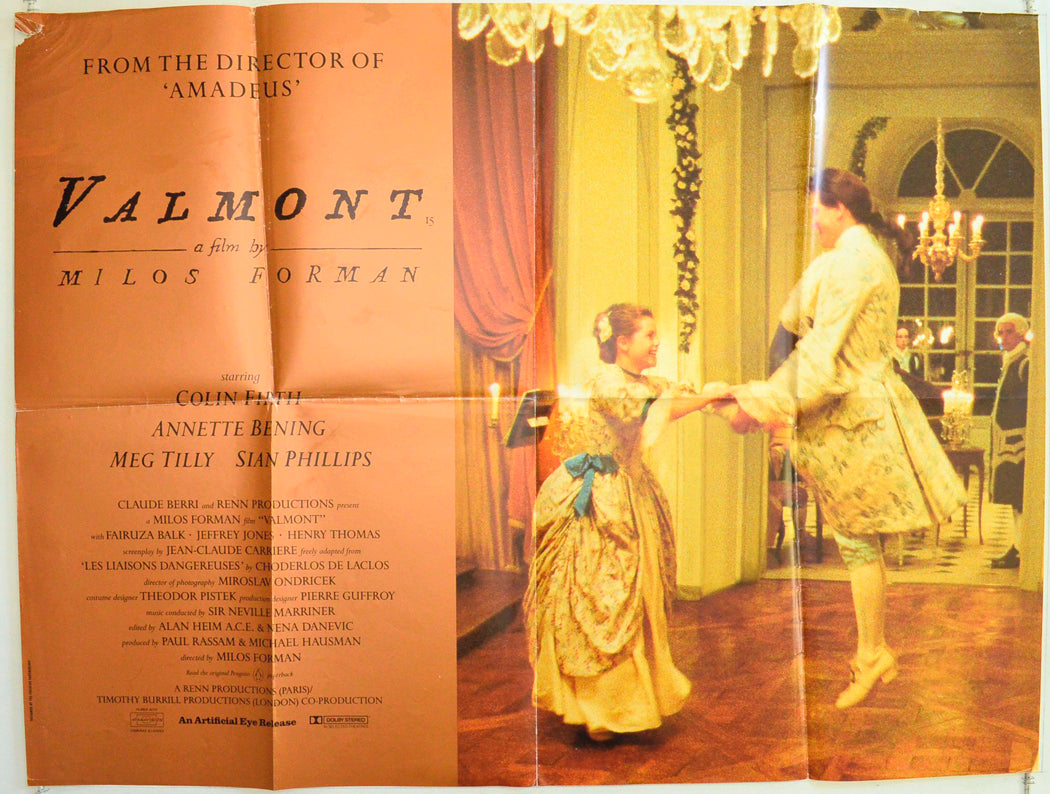 Valmont Original British Quad Poster - Film Poster - Movie Poster 