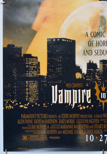 VAMPIRE IN BROOKLYN (Bottom Left) Cinema One Sheet Movie Poster 