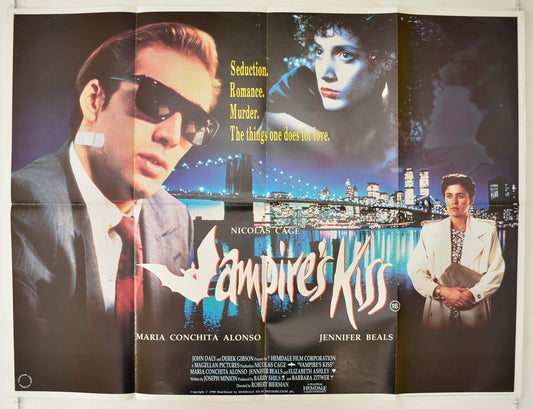 Vampire's Kiss   Original Quad Poster - Film Poster - Movie Poster 