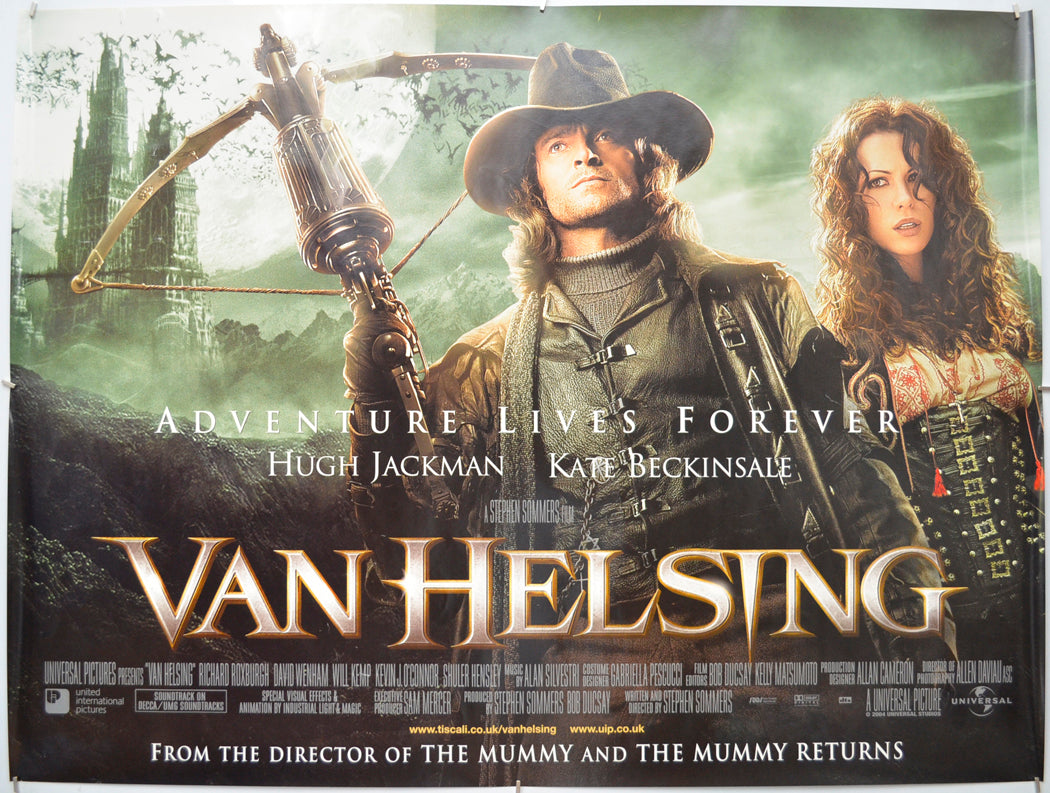 Van Helsing Original Quad Poster - Film Poster - Movie Poster  