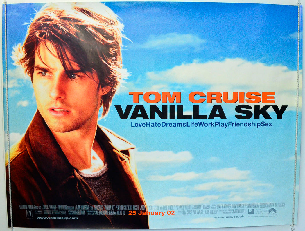 Vanilla Sky Original British Quad Poster - Film Poster - Movie Poster 