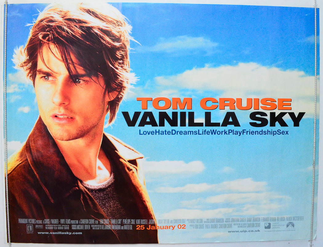 Vanilla Sky Original British Quad Poster - Film Poster - Movie Poster 