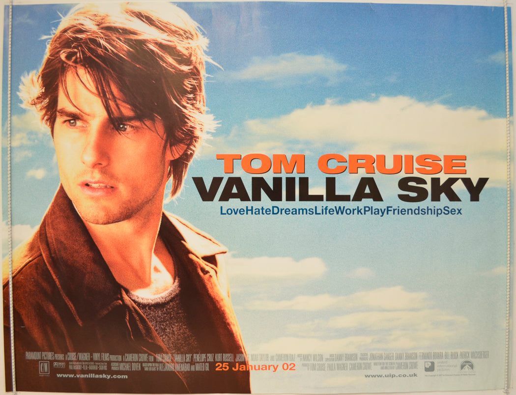 Vanilla Sky  Original Quad Poster - Film Poster - Movie Poster 