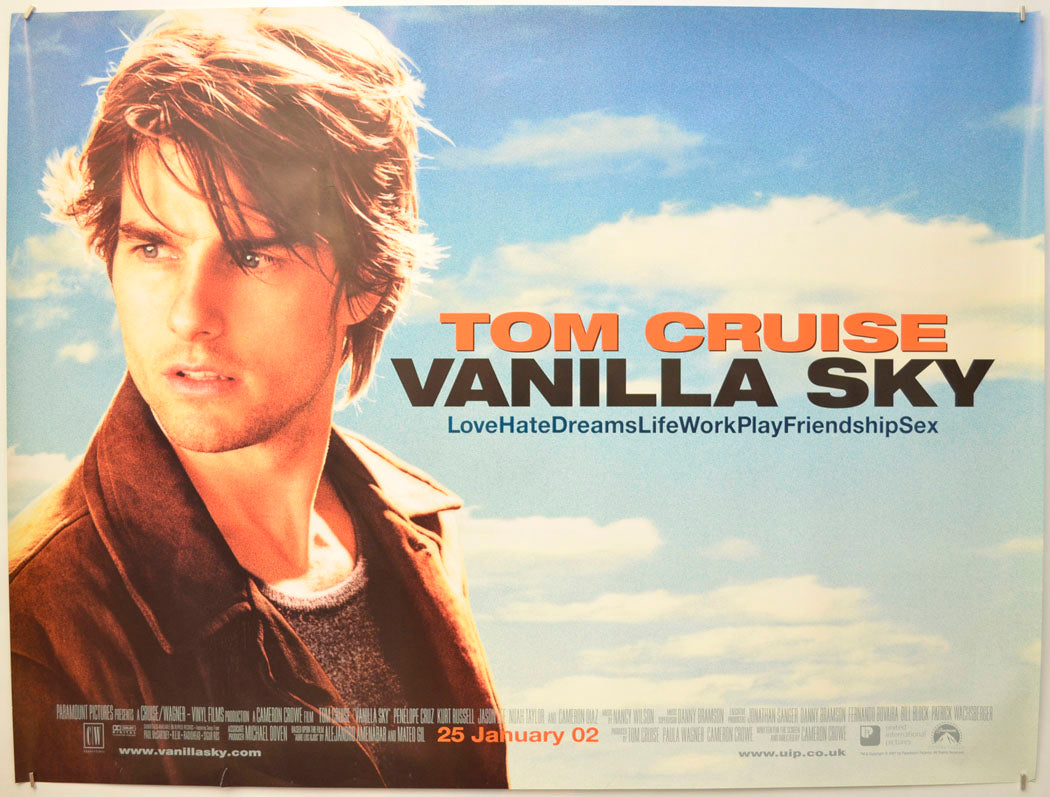 Vanilla Sky Original Quad Poster - Film Poster - Movie Poster