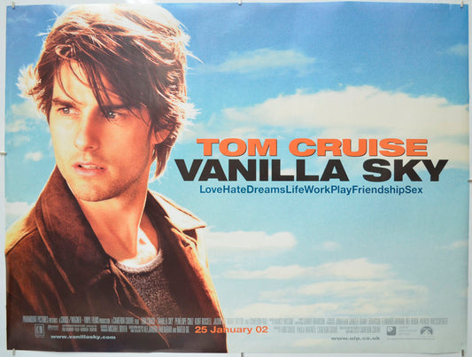 Vanilla Sky Original Quad Poster - Film Poster - Movie Poster