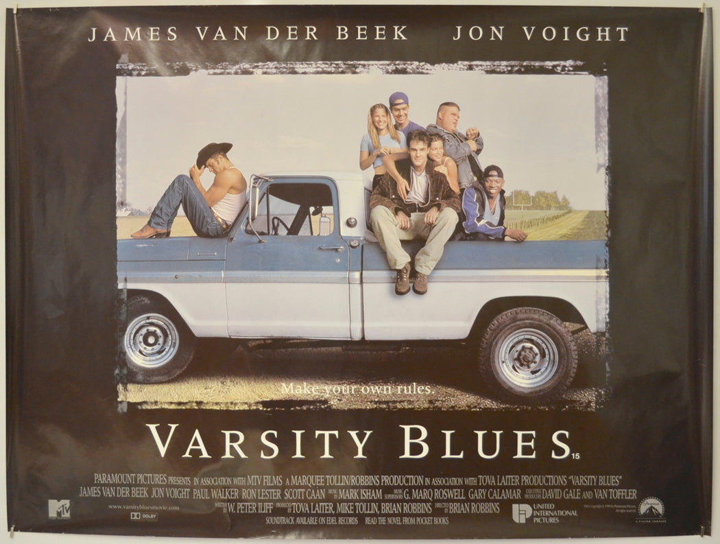 Varsity Blues  Original Quad Poster - Film Poster - Movie Poster