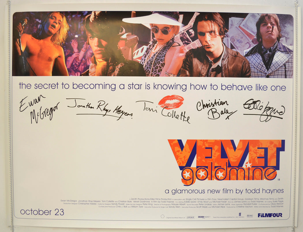 Velvet Goldmine  Original Quad Poster - Film Poster - Movie Poster