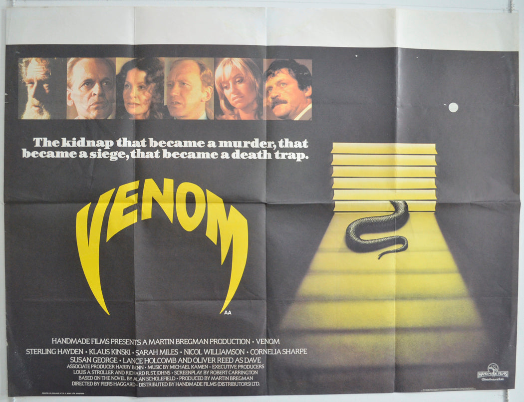 Venom  Original British Quad Poster - Film Poster - Movie Poster 