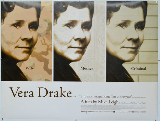 Vera Drake - Original Quad Poster - Film Poster - Movie Poster