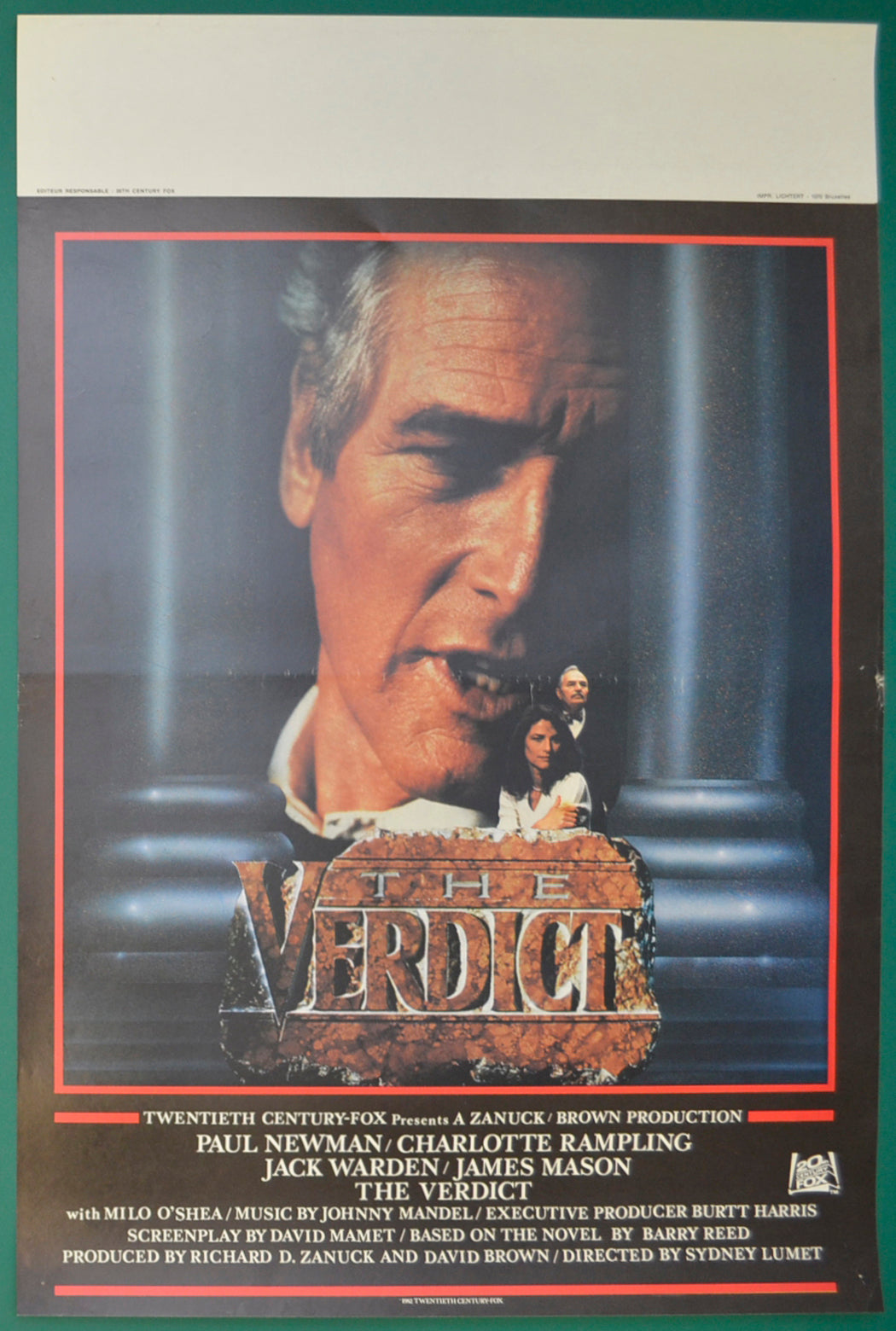 The Verdict Original Belgian Poster - Film Poster - Movie Poster  