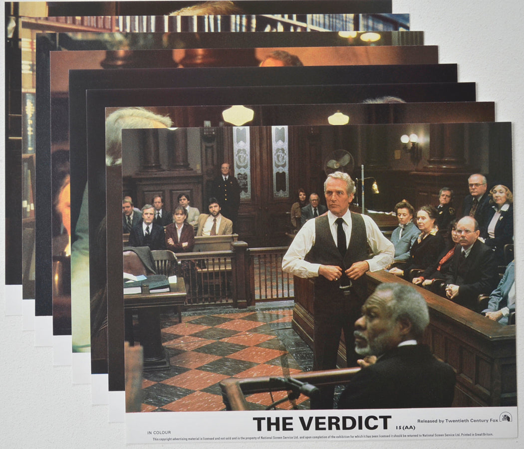 THE VERDICT (Full View) Cinema Set of Colour FOH Stills / Lobby Cards  