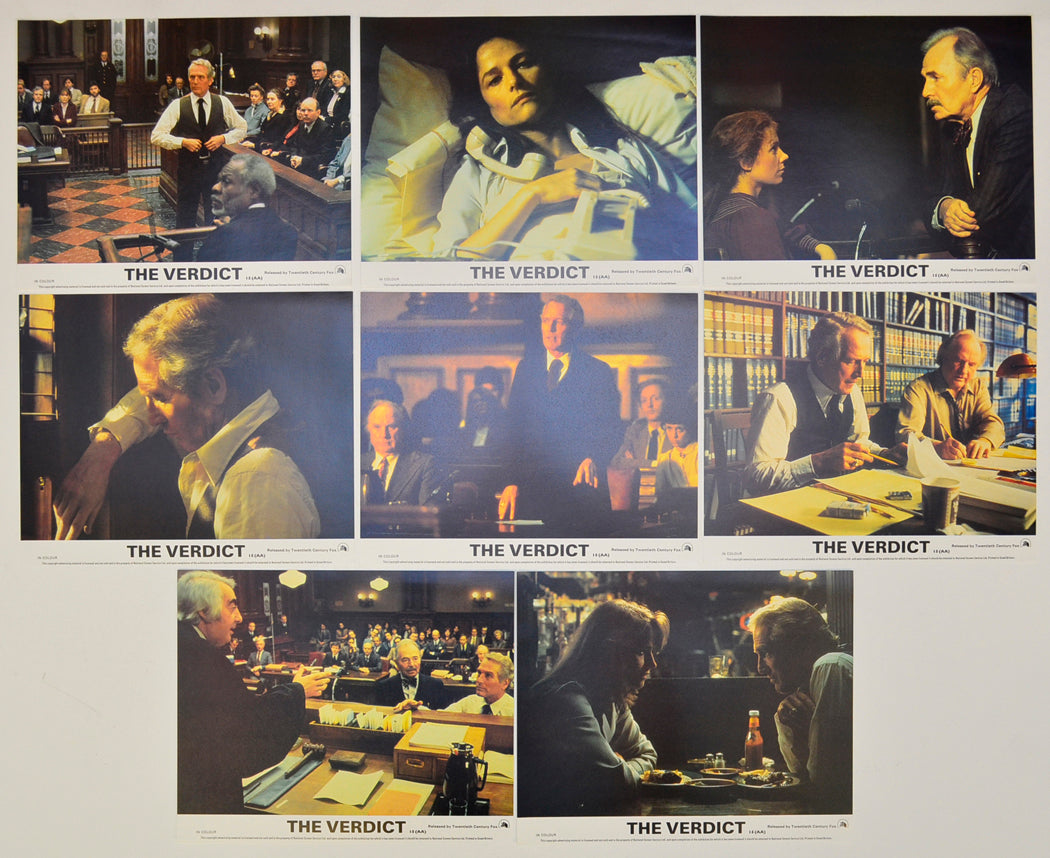 The Verdict Set of 8 Original Lobby Cards / Colour Front Of House Stills 