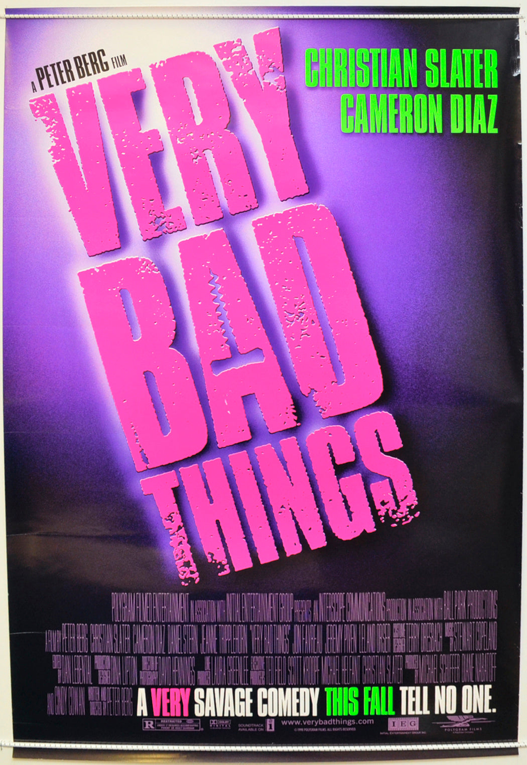 Very Bad Things Original One Sheet Poster - Film Poster - Movie Poster  