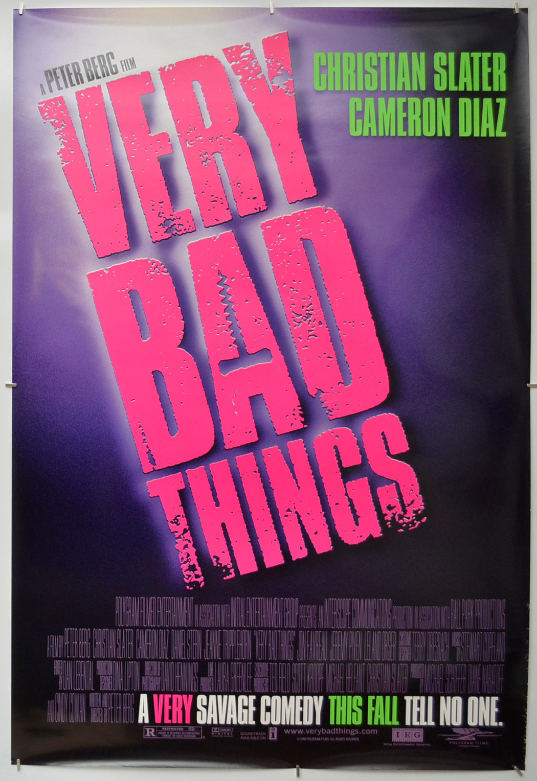 Very Bad Things Original One Sheet Poster - Film Poster - Movie Poster