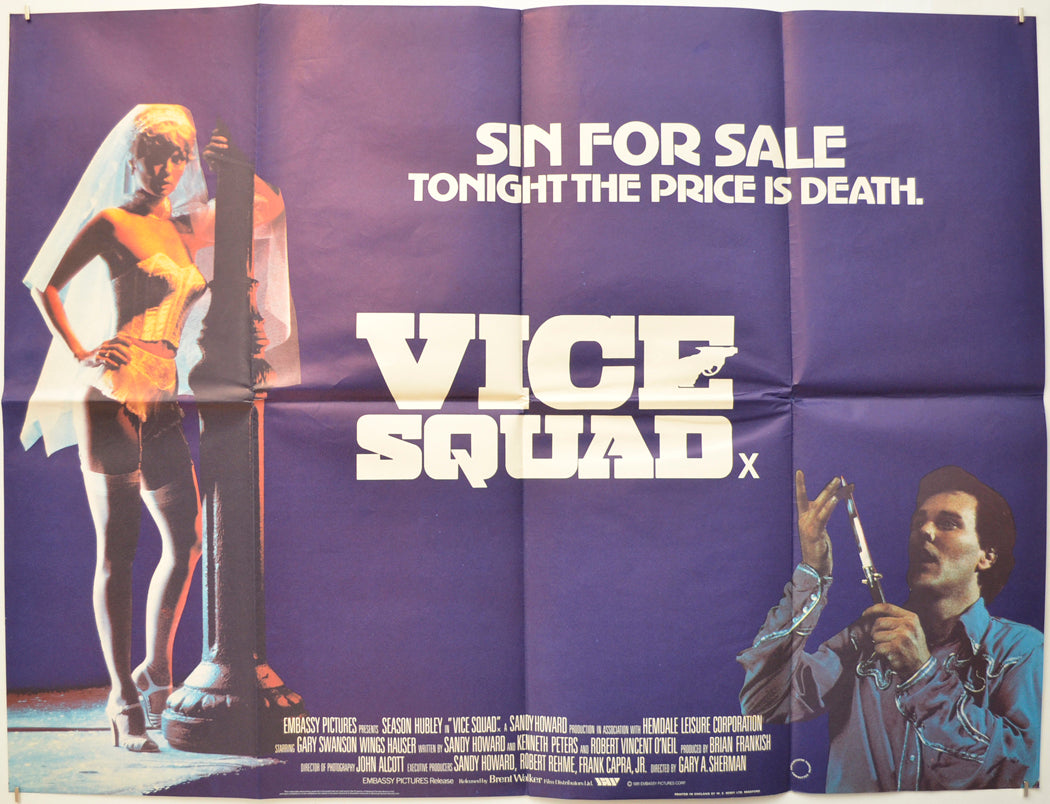 Vice Squad Original Quad Poster - Film Poster - Movie Poster  