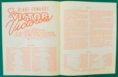 VICTOR VICTORIA – Synopsis / Credits Booklet - Inside