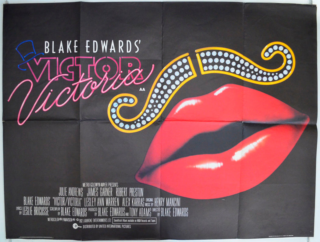 Victor Victoria Original British Quad Poster - Film Poster - Movie Poster 