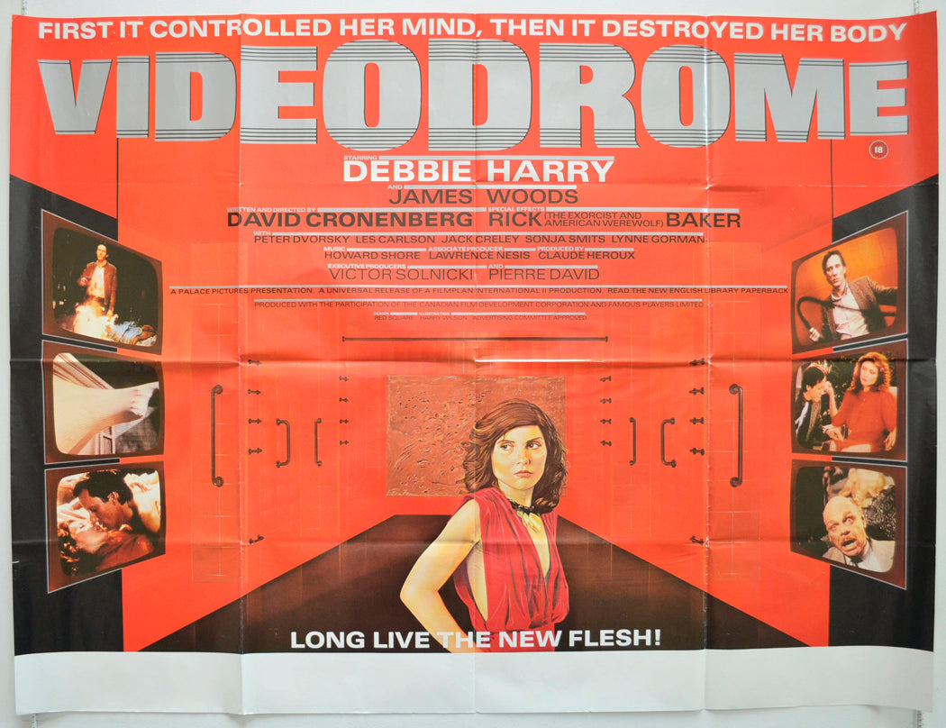 Videodrome Original Quad Poster - Film Poster - Movie Poster  